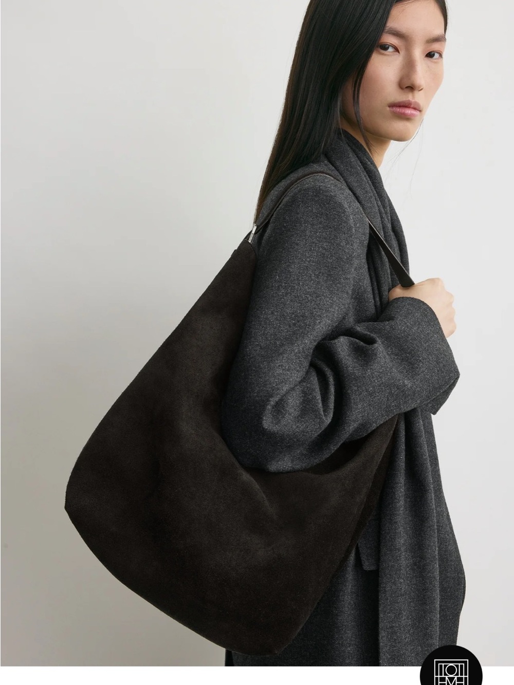 Toteme Suede Shoulder Tote Bag - Picture 5 of 8